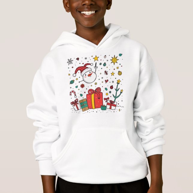 personalisierte niedliche Weihnachtsausstattung fü Hoodie (Vorderseite)