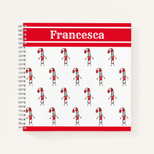 Personalisierte Niedliche Weihnachtscreme Candy Notizbuch