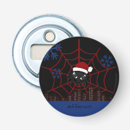 Personalisierte niedliche Weihnachtsspinne Flaschenöffner