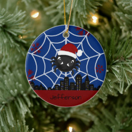 Personalisierte niedliche Weihnachtsspinne Keramik Ornament