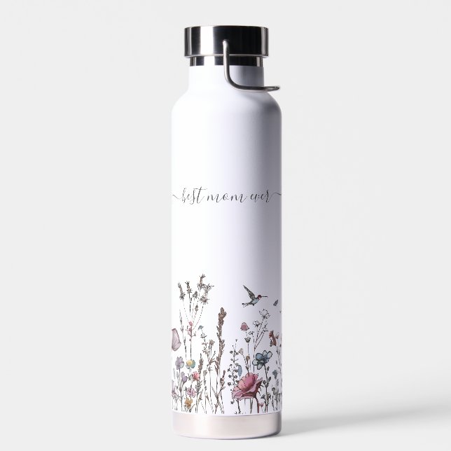 Personalisierte Niedliche Wildblume Chic Design Mo Trinkflasche (Links)