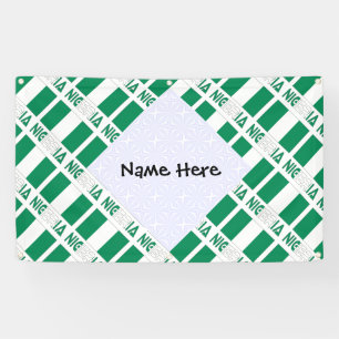 Personalisierte Nigeria-Flagge gekachelt Banner