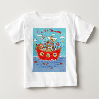 Personalisierte Noah-Arche Baby T-shirt