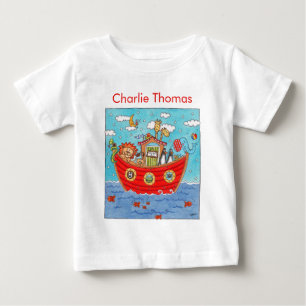 Personalisierte Noah-Arche Baby T-shirt