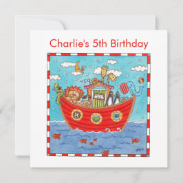 Personalisierte Noah's Ark Birthday Einladung