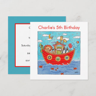 Personalisierte Noah's Ark Birthday Einladung