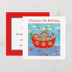Personalisierte Noah's Ark Birthday Einladung