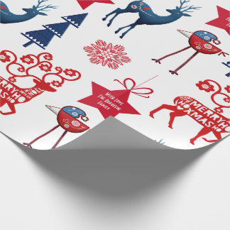 Personalisierte nordische Weihnachten Geschenkpapier