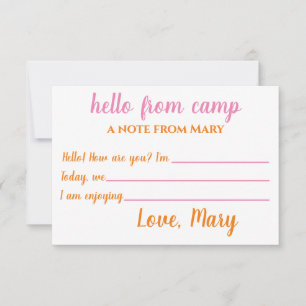 Personalisierte Notecards für Mädchen Dankeskarte