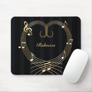 Personalisierte Noten des Goldenen Herzens Mousepad