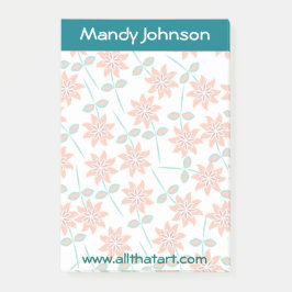 Personalisierte Notepad-Aquamarine Grenze Verblend Post-it Klebezettel