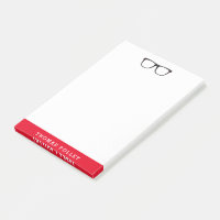 Personalisierte Notepad-Brille mit rotem und schwa