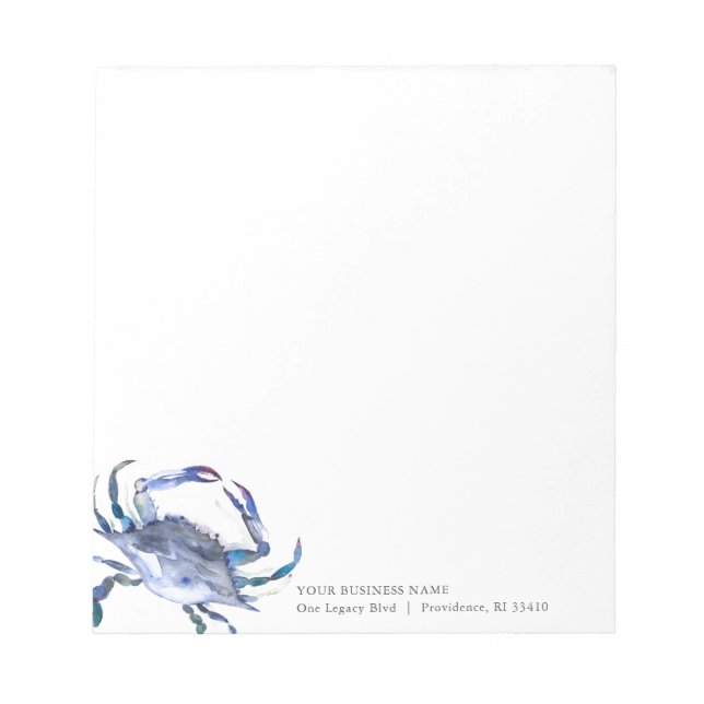 Personalisierte Notepads Watercolor Blue Crag Notizblock (Vorderseite)