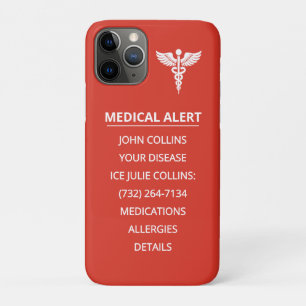 Personalisierte Notfall-Medizin-Warn-ID-Phone-Anhä Case-Mate iPhone Hülle