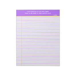 Personalisierte Notierungs-Notepad, Lila & gelb Notizblock