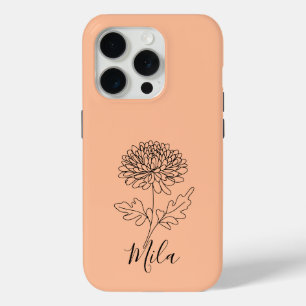 Personalisierte November-Chrysantheme Geburtstagsb Case-Mate iPhone Hülle