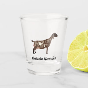 Personalisierte Nubische Milchziege Schnapsglas