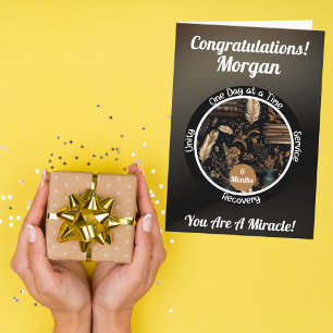 Personalisierte Nüchternheits-Meilenstein-Karte -  Karte