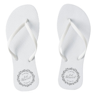 Personalisierte nur verheiratete Flora  Flip Flops
