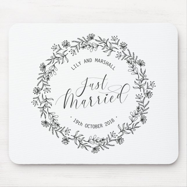 Personalisierte nur verheiratete Flora| Mousepad (Vorne)