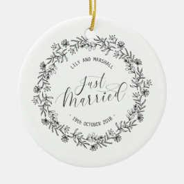 Personalisierte nur verheiratete Keramik Keramik Ornament
