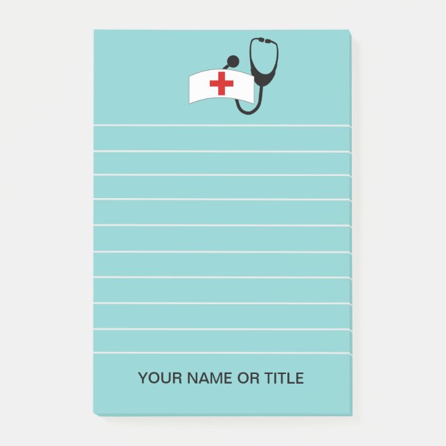 Personalisierte Nurse Stethoscope Medical Post-it Klebezettel (Vorderseite)