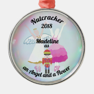 Personalisierte Nussknacker-Verzierung - Blume und Ornament Aus Metall