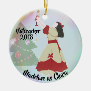 Personalisierte Nussknacker-Verzierung - Clara Keramik Ornament