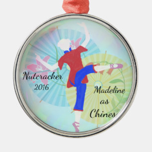 Personalisierte Nussknacker-Verzierung - Silbernes Ornament