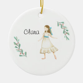 Personalisierte Nutcracker Clara Keepake Keramik o Keramik Ornament