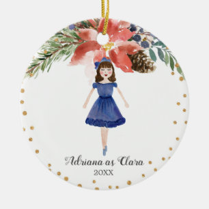 Personalisierte Nutcracker-Ornament Girl Keramik Ornament