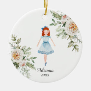 Personalisierte Nutcracker-Ornament Girl Keramik Ornament