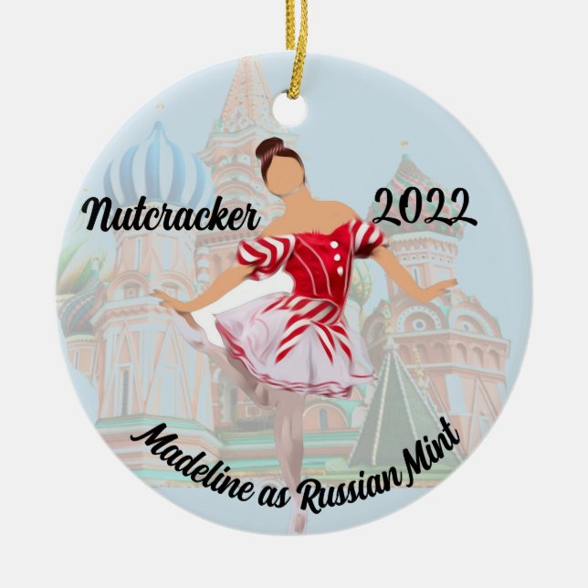 Personalisierte Nutcracker-Ornament - Russische Mü Keramik Ornament (Vorne)