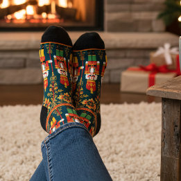 Personalisierte Nutcracker Tower Soldier Holiday S Socken