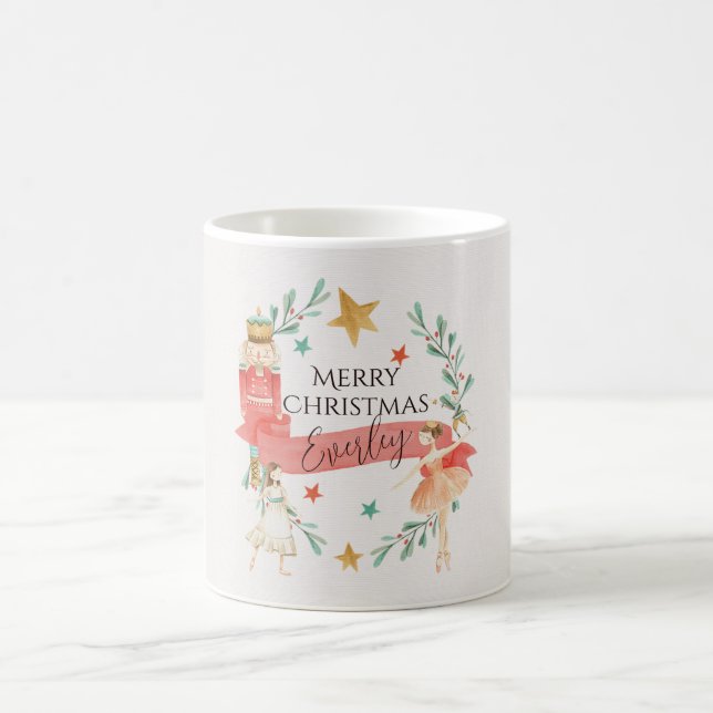 Personalisierte Nutcracker Weihnachtsfeier Tasse (Mittel)