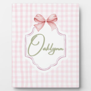 Personalisierte Oaklynn Baby Mädchen Nursery Schle Fotoplatte