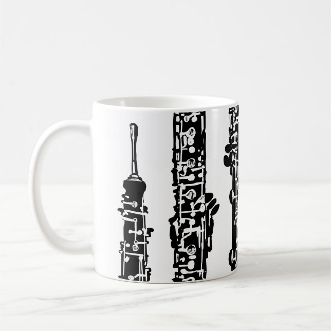 Personalisierte Oboe Kaffee-Tasse Kaffeetasse (Links)