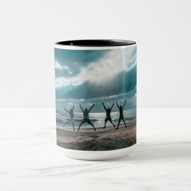 Personalisierte Ocean Beach View Scene Geschenk fü Tasse (Zentrum)