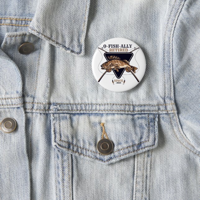 Personalisierte Ofishalalmüde Funny Retirement Button (Beispiel)