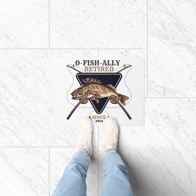 Personalisierte Ofishalalmüde Funny Retirement Fußmatte (Indoor)