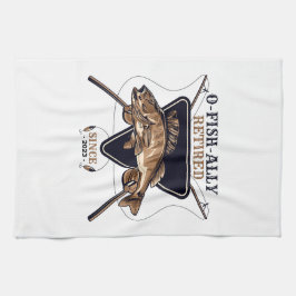 Personalisierte Ofishalalmüde Funny Retirement Geschirrtuch