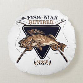 Personalisierte Ofishalalmüde Funny Retirement Rundes Kissen
