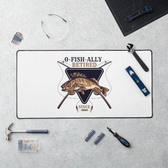 Personalisierte Ofishalalmüde Funny Retirement Schreibtischunterlage (Arbeitsplatz)