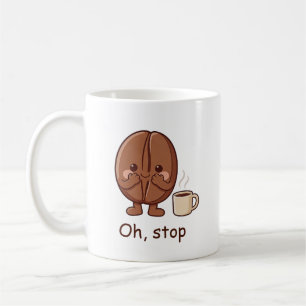 Personalisierte Oh, hör auf Süße Kaffeebohne Chara Kaffeetasse