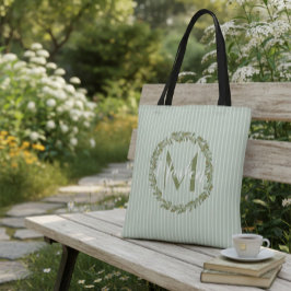 Personalisierte Olivenkranz-Monogramm-Tasche