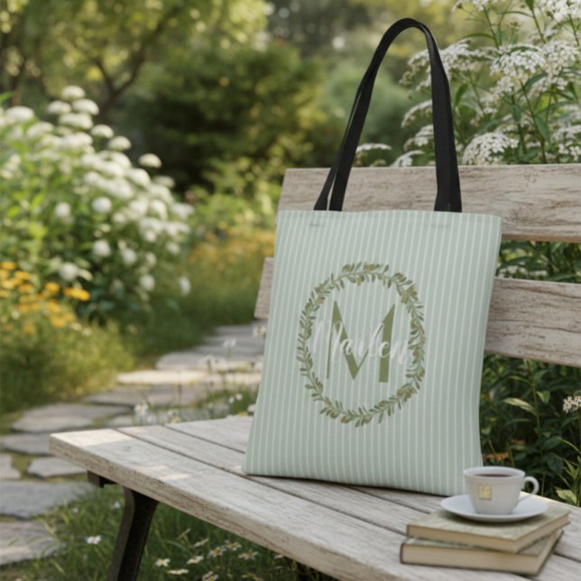 Personalisierte Olivenkranz-Monogramm-Tasche (Von Creator hochgeladen)