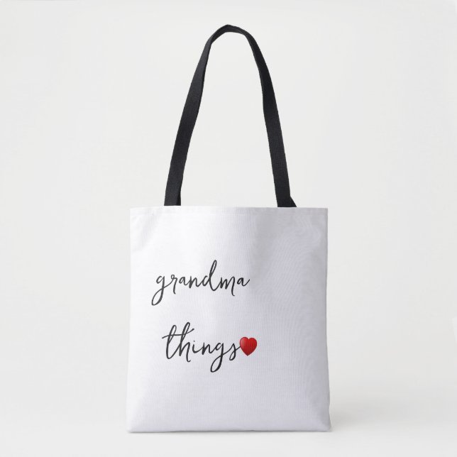 Personalisierte Oma-Dinge-Tasche – Einzigartiges G (Vorderseite)