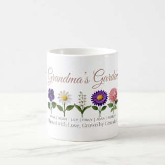Personalisierte Oma-Häkel-Geburtsblume im Oma-Stil Kaffeetasse