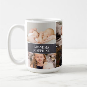 Personalisierte Oma Name FotoCollage Kaffeetasse