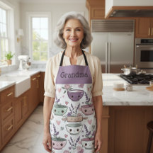 Personalisierte Oma Nana Lächelnde Blumen Backen